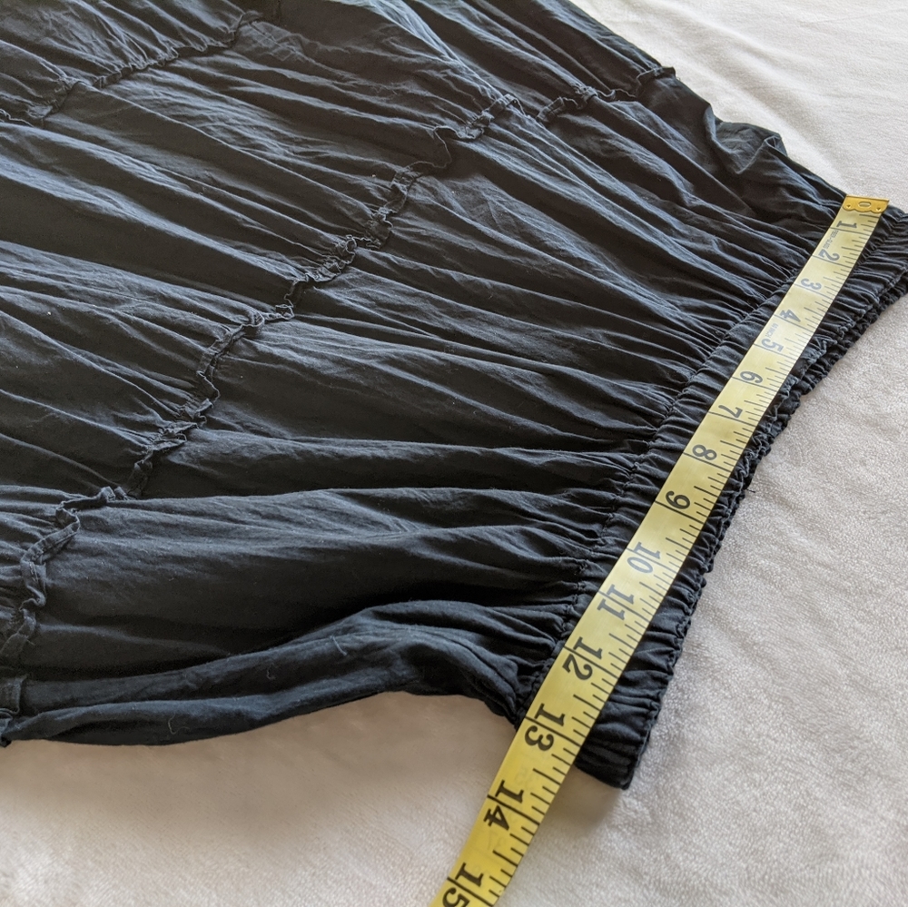 Club Monaco Black Sheer Cotton A-Line Skirt - Picture 4 of 8